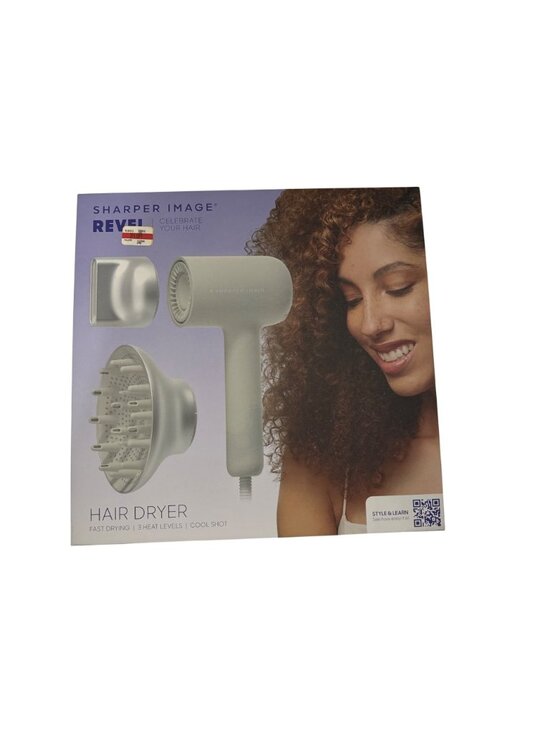 NWB Sharper Image Revel Hair Dryer Light Gray 3 pcs available main image 12